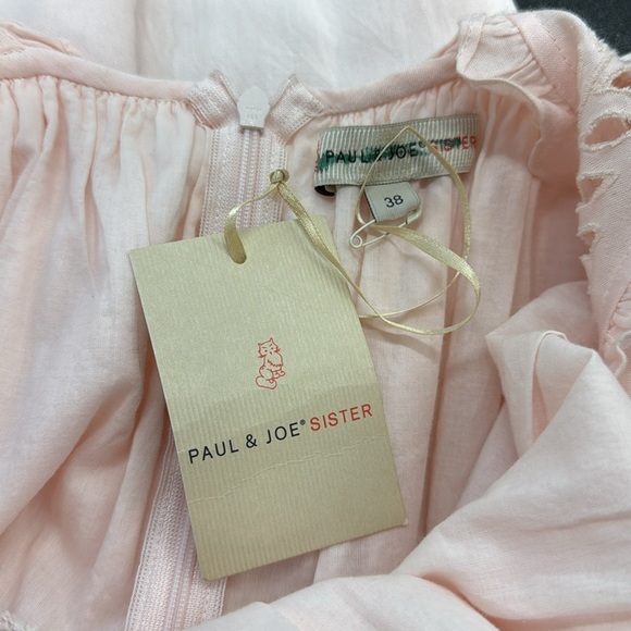 Paul & Joe Sister NWT Baby Rose Pink Eyelet Ruffle Backless Mini Dress - Picture 9 of 13